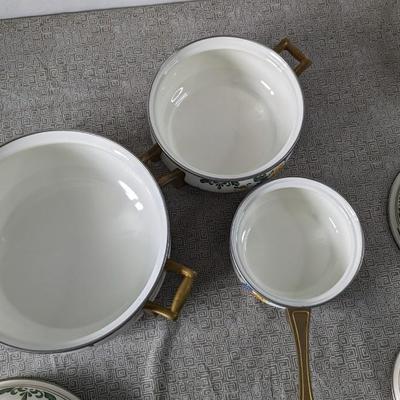 Villeroy & Boch Style Floral Enamel Cookware
