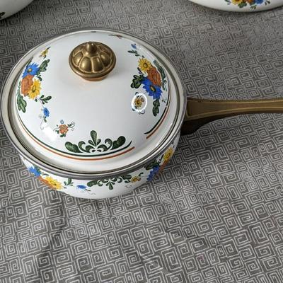 Villeroy & Boch Style Floral Enamel Cookware