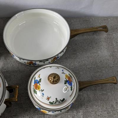 Villeroy & Boch Style Floral Enamel Cookware