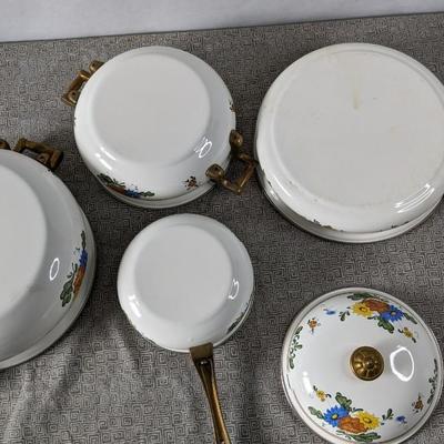 Villeroy & Boch Style Floral Enamel Cookware