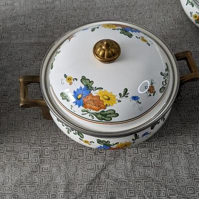 Villeroy & Boch Style Floral Enamel Cookware