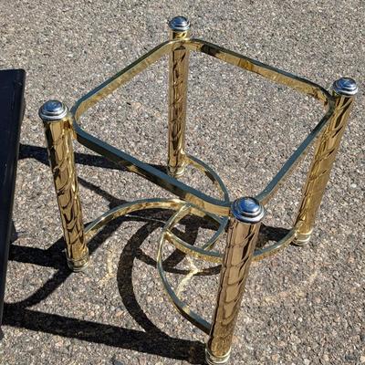 Coffee Table and Brass Frame
