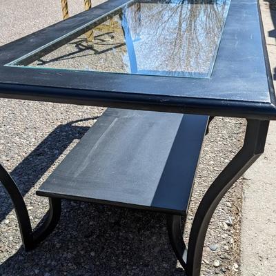 Coffee Table and Brass Frame