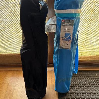 Two Folding Lawn Chairs w/ Carrying Cases