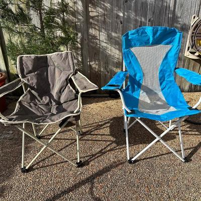 Two Folding Lawn Chairs w/ Carrying Cases