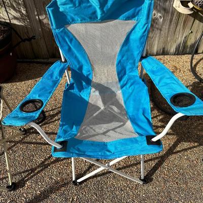 Two Folding Lawn Chairs w/ Carrying Cases