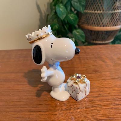 Lenox Snoopy's Birthday Surprise Figurine