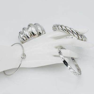 925 ~ Sterling Silver Lot of Four (4) Bracelets