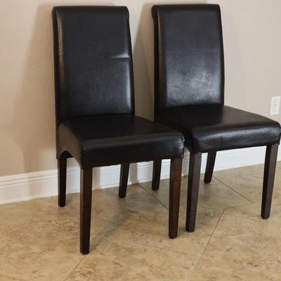 Two Black Accent Chairs (2)