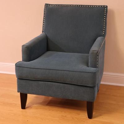 Blue Fabric Club Chair