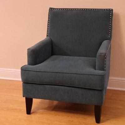 Blue Fabric Club Chair