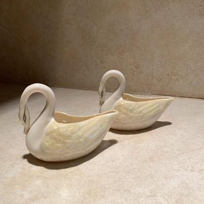 BELLEEK swan Creamers