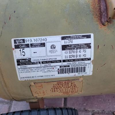 CRAFTSMAN 15 GALLON TANK FOR Air Compressor