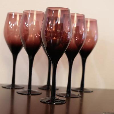 Vintage Stem Wine Glasses (6)