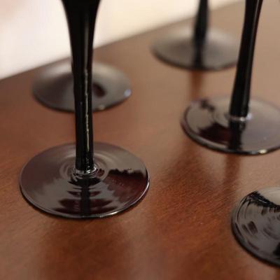 Vintage Stem Wine Glasses (6)