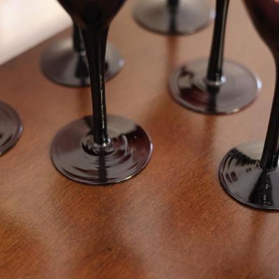 Vintage Stem Wine Glasses (6)