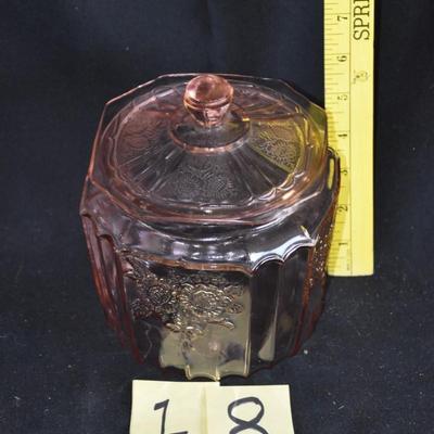 Covered Glass Jar