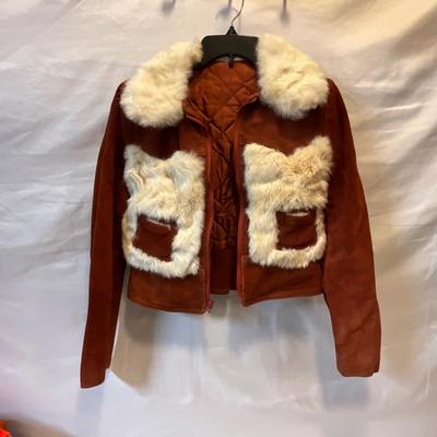 Vintage Suede, leather and fur jacket, Sm