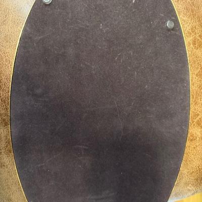 Gold Oval Vanity Mirror Tray