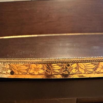 Gold Oval Vanity Mirror Tray