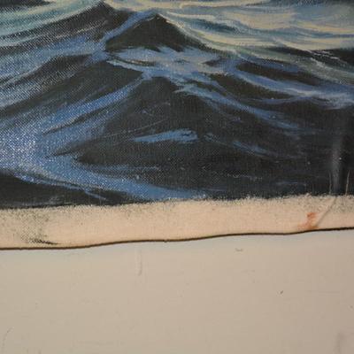 Original Art on Canvas International Yacht Racing 36.5"x25.5"
