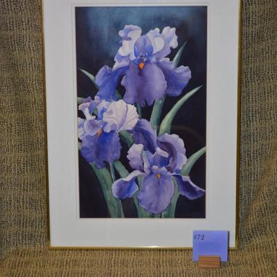 Jewel Yoder Hertzler Original Watercolor Painting 26.25"x18.25" Signed