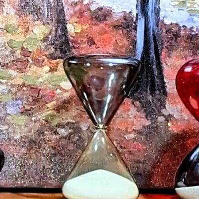 Handblown Art glass Venini Murano Hourglass
