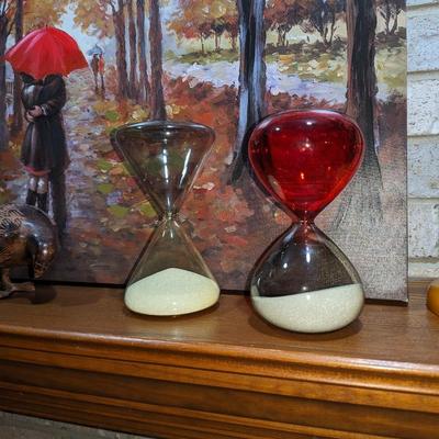 Handblown Art glass Venini Murano Hourglass