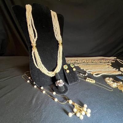 Pearl Necklaces, Earrings, Bracelets & Ring (P-RG)