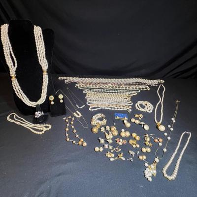 Pearl Necklaces, Earrings, Bracelets & Ring (P-RG)