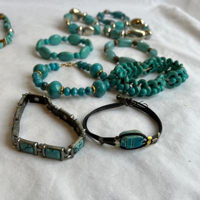 925 Silver & Turquoise Jewelry- Necklaces, Bracelets, Earrings Plus Rings (P-RG)