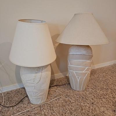 Pair of Ceramic Lamps, incl. Sunset Lamp Corp. (BSR-DW)