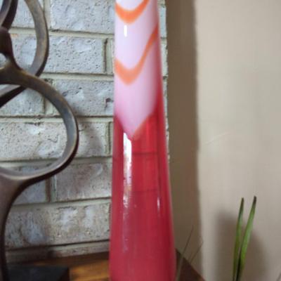 Murano style blown glass vase