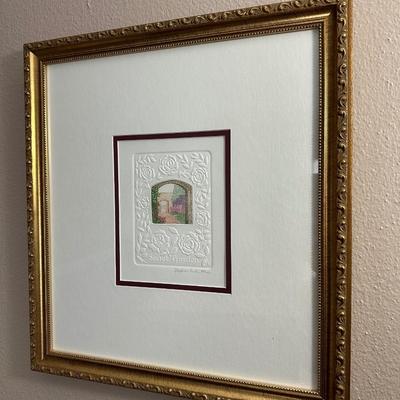 Signed Framed Secret Garden Art