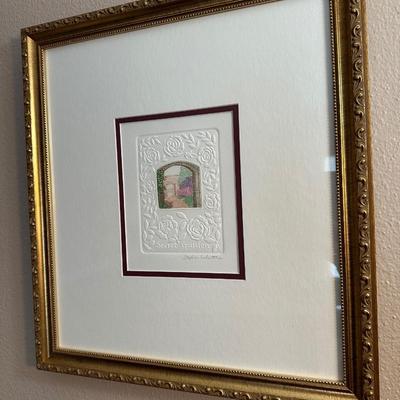 Signed Framed Secret Garden Art