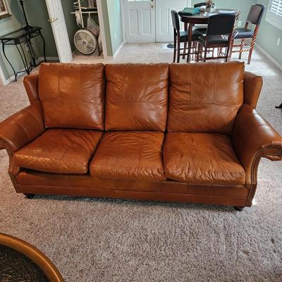 Brown Leather Couch (BLR-DW)