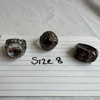 Silver 925 & Onyx Plus More Necklaces, Bracelets, Earrings & Rings (P-RG)