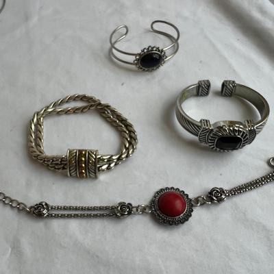 Silver 925 & Onyx Plus More Necklaces, Bracelets, Earrings & Rings (P-RG)