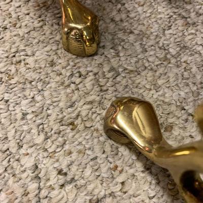 Vintage brass andirons