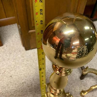 Vintage brass andirons