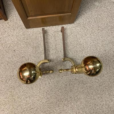 Vintage brass andirons
