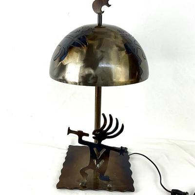 954 Artisan Made Metal South Western Kokopelli Lamp