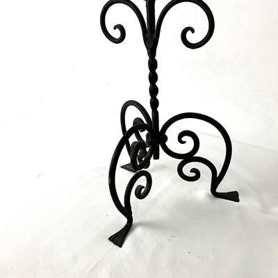 958 Antique Wrought Iron Candelabra with 5 Candles