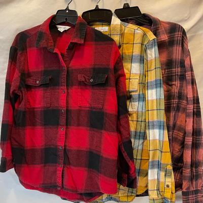 Old Navy large flannel shirts