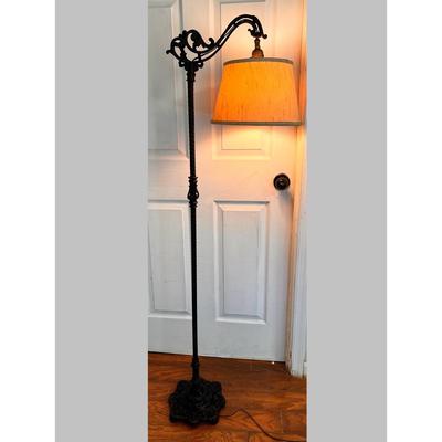 Antique Cast Iron Bridge Floor Lamp