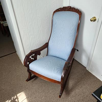Antique Carved Rocking Chair Solid