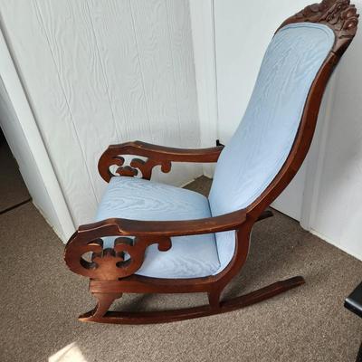 Antique Carved Rocking Chair Solid
