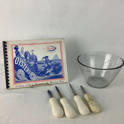 972 Vintage Oyster Illustrated Book with Oyster Knives