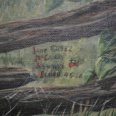 1982 Framed Landscape Original Art by Jane Newman