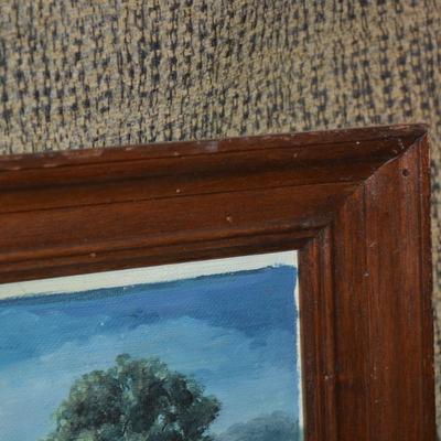1982 Framed Landscape Original Art by Jane Newman